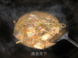 蕨菜烧带鱼的做法步骤:6