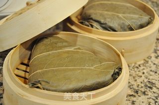 莲叶田田忆江南·荷叶栗子肉粽的做法步骤:14
