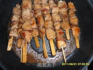 蜜汁鸡肉串 (可当零食也可当菜)的做法步骤:4