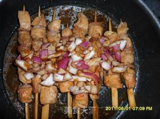 蜜汁鸡肉串 (可当零食也可当菜)的做法步骤:6