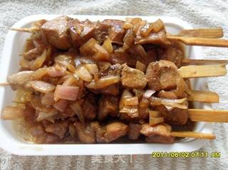 蜜汁鸡肉串 (可当零食也可当菜)的做法步骤:7