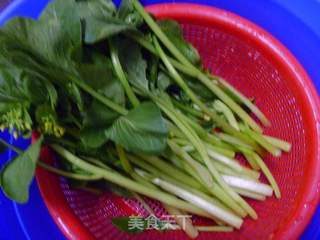 【夏季小凉菜】---黄豆嘴拌菜心的做法步骤：1