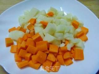 营养午餐---三丁盖饭的做法步骤：3