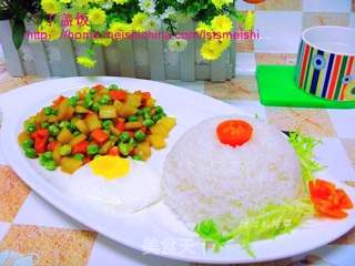 营养午餐---三丁盖饭的做法步骤：11