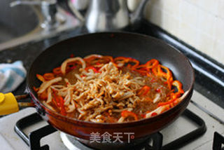 泡菜苕粉肉丝的做法步骤:6