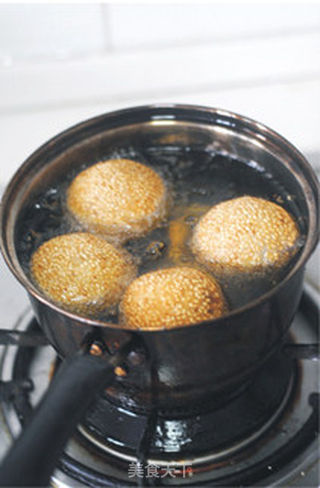 紫薯麻团——小麻团里蕴藏的紫色韵味的做法步骤:8