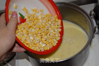 椰汁玉米甜汤的做法步骤:7