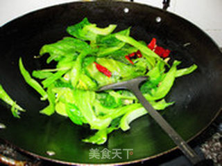 素炒芥菜梗的做法步骤：8