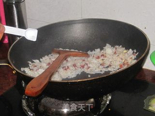 腊肠蛋炒饭的做法步骤:8
