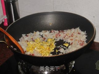 腊肠蛋炒饭的做法步骤:9