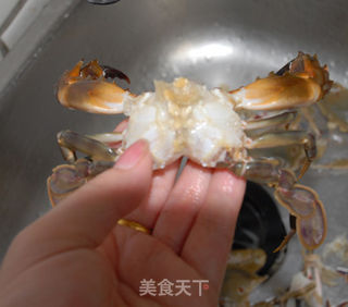 葱姜炒蟹的做法步骤:3