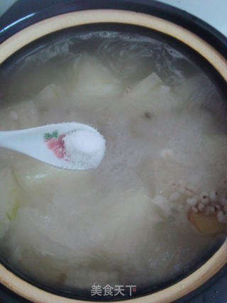 【粤菜】冬瓜薏米煲水鸭的做法步骤:7
