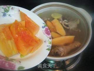 木瓜炖仔鸡的做法步骤:7