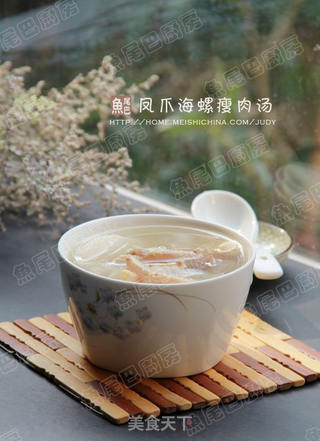 广府老火汤---凤爪海螺瘦肉汤的做法步骤:15