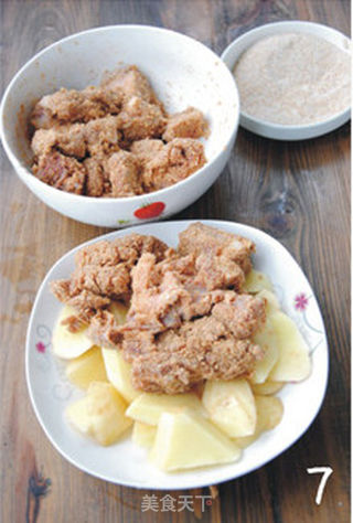 【粉蒸排骨】老少皆宜的健康吃肉法的做法步骤:7
