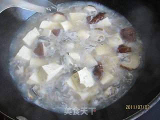 海蛎豆腐汤的做法步骤:7