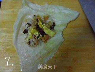 【闽菜】包菜鸡肉粉丝包 (营养早餐菜谱)的做法步骤:7