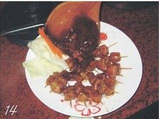 照烧牙签肉的做法步骤：14