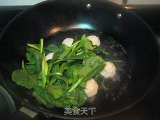 青菜鱼丸汤的做法步骤:3