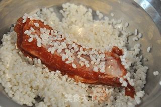【苏菜】荷香糯米骨的做法步骤：5