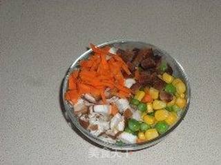 五彩炒饭(扬州炒饭)的做法步骤:2
