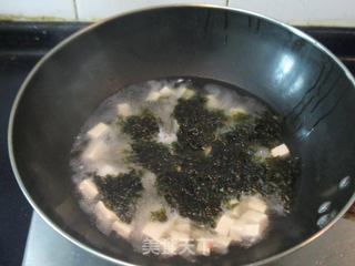 紫菜豆腐汤的做法步骤:5