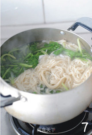 【家常青菜肉丝面】家常最美味的做法步骤:7
