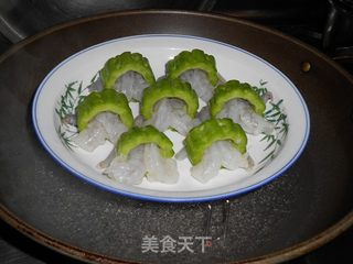[浙菜] 苦瓜如意虾的做法步骤：5