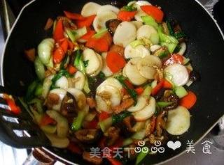 【浙菜】五色炒年糕的做法步骤:7