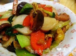 【浙菜】五色炒年糕的做法步骤:8