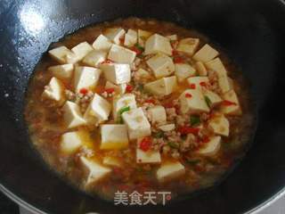 【湘菜】椒粒肉末烧豆腐的做法步骤：10