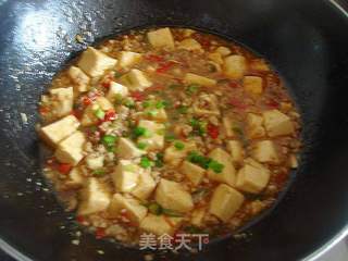 【湘菜】椒粒肉末烧豆腐的做法步骤：11