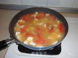 蛏子蕃茄豆腐羹的做法步骤:9