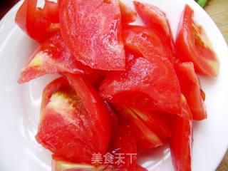 二伏的面----蛋花番茄面的做法步骤:3
