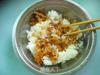 剩米饭的春天【泡菜米饼】的做法步骤:3