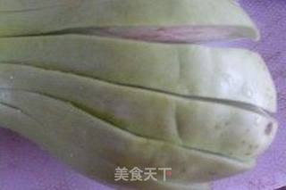苏北农家菜——茄子镶肉的做法步骤：2