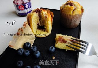 蓝莓夹心马芬的做法步骤:10