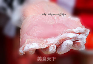 港式黄金芝士鸡肉卷的做法步骤:3