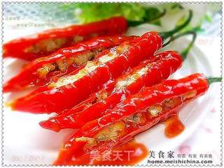 家常菜肴@@红椒酿肉的做法步骤:9