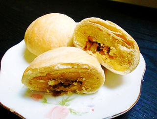 纯素绿豆酥皮月饼(甜咸两种馅料)的做法步骤:21