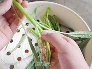 家常小炒—蒜茸空心菜的做法步骤:3