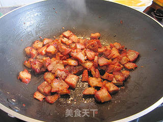 菠菜叉烧炒饭的做法步骤：4