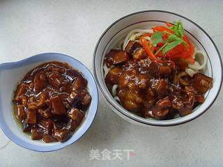 【炸酱面,花样做】:茄丁面的做法步骤:14