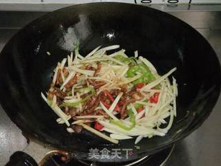 茭白炒肉丝的做法步骤：11