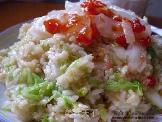 白菜炒饭的做法步骤:7