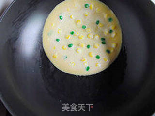 清香怡人—鸡蛋玉米豌豆饼的做法步骤:9