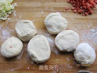 火腿香葱卷饼的做法步骤:3