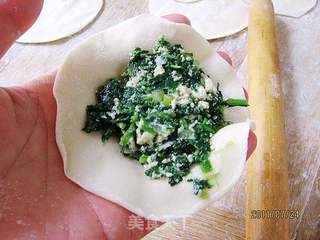 菠菜豆腐煎饺的做法步骤：6