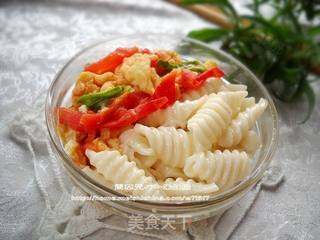 番茄蛋螺旋面的做法步骤：15