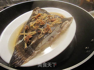 冬菜蒸左口鱼的做法步骤:4